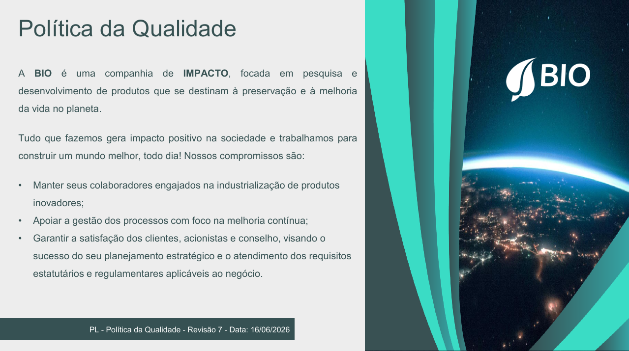 Política de Qualidade